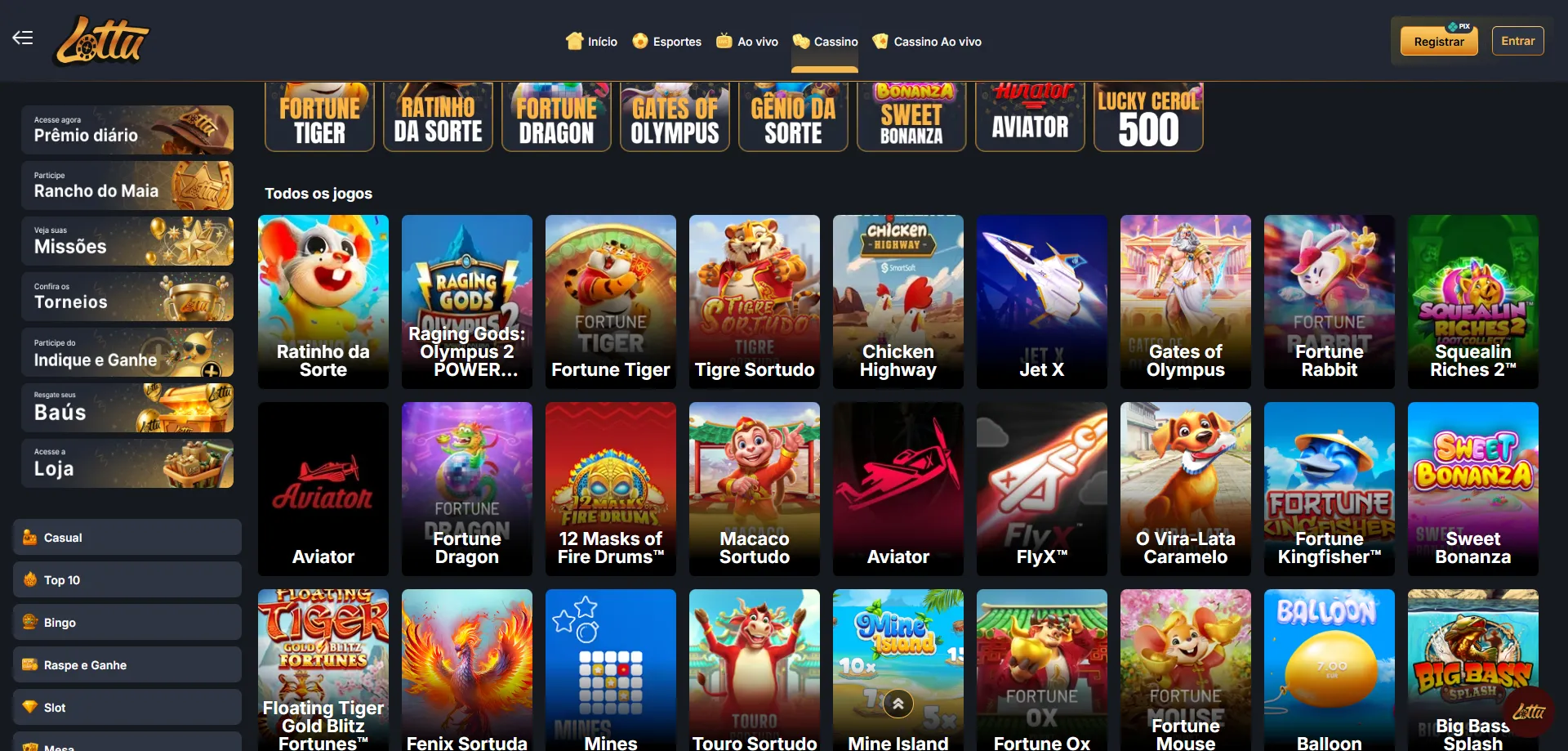 Jogos de slots populares na Lotus Bet Casino Brasil